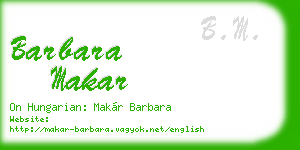 barbara makar business card