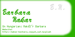 barbara makar business card